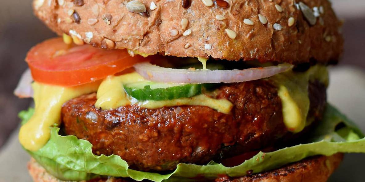 Hearty Cocoa Black Bean Burgers Naked