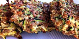 Crunchy Zucchini Fritters with Avocado Dill Dip