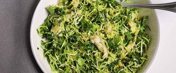 Shredded Brussels Sprouts and Kale Salad