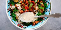 One Pan Veggie Shawarma with Lemon Tahini Dressing