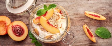 Kefir Peach Overnight Oats