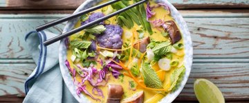 Yellow Curry with Rainbow Vegetables