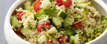 Millet Tabbouleh with Cucumbers and Lime Juice