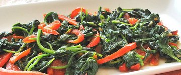 Sautéed Spinach & Peppers