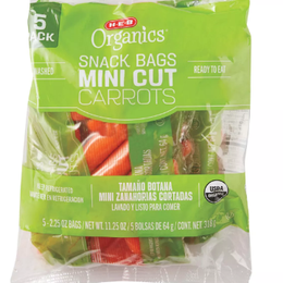 H‑E‑B Organics Baby Carrot Snack Bags, 2.25 oz