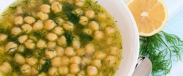 Lemon Orzo Chickpea Soup