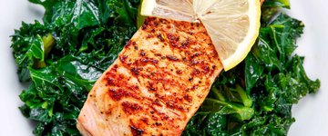 Moroccan Spiced Salmon with Sauteed Kale