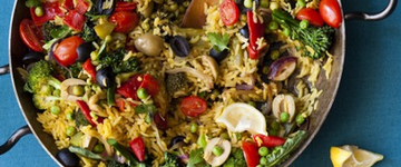 Spanish Vegetable Rice (Paella Primavera)