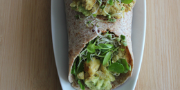 Tofu Scramble Wrap with Greens and Zingy Avocado