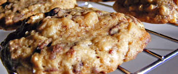 Banana Oat Walnut Cookies