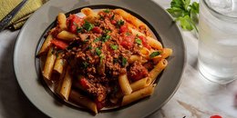 Simple Vegan Bolognese Chickpea Pasta