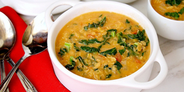 Creamy Red Lentil and Kale Soup