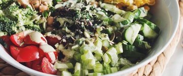 Vegan Chop Salad with Creamy Herb Dressing