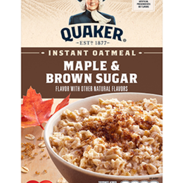 QUAKER® INSTANT OATMEAL MAPLE AND BROWN SUGAR