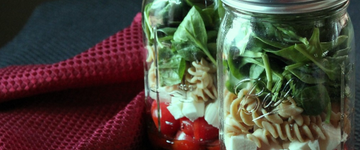 Mozzarella, Tomato, Pasta & Spinach Salad