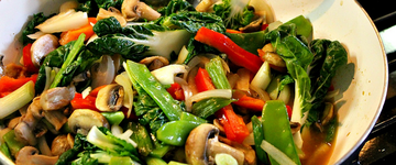 Vegetable Stir-fry with Tofu and Bok Choy