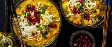 Broccoli & Butternut Squash Curried Noodle Soup