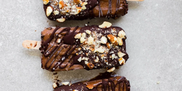 Chocolate Almond Sea Salt Ice Cream Pops