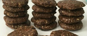 No Bake, Nut Free, Triple Chocolate Protein Cookie