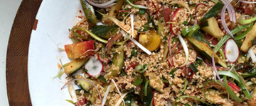 Cucumber Kimchi Tabbouleh