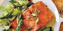 Garlic Lime Rainbow Trout with Steamed Bok Choy