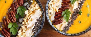 Banana-Pumpkin Breakfast Smoothie Bowl