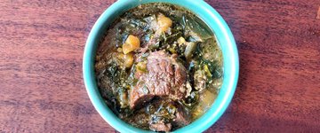 Instant Pot Coconut Collard Beef Stew