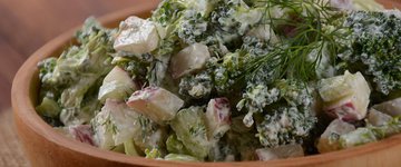 Feta Broccoli and Radish Salad with Raisins