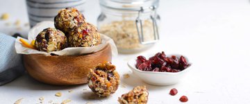 Gluten Free Energy Balls with Peanuts & Cherries