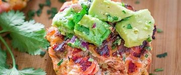 Salmon Burgers with Avocado Salsa