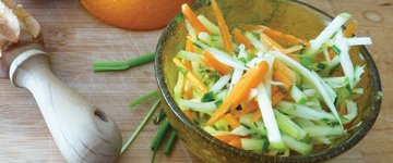 Apple, Fennel & Carrot Slaw in Orange Vinaigrette