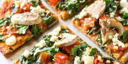 Veggie Hummus Pita Pizza