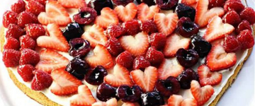 Heart Shaped Fruit Pizza