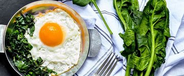 Keto Baked Eggs with Spinach & Garlic Yogurt