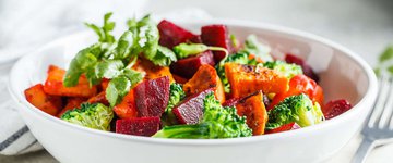 Roasted Beet, Broccoli and Avocado Salad