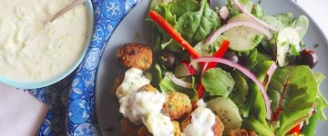 Quinoa Falafel with Tzatziki Sauce