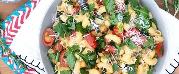 Easy Healthy Pasta with Crispy Rosemary Chickpeas