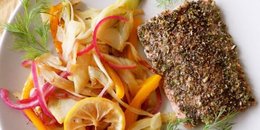 Chia Seed and Fennel Crusted Salmon