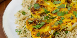 Cauliflower Steaks with Ginger, Turmeric & Cumin