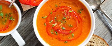 Creamy Roasted Pepper and Carrot Soup