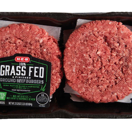 H‑E‑B Grass Fed & Finished Ground Beef Burgers - 85% Lean