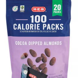 H‑E‑B Cocoa-Dipped Almonds 100 Calorie Snack Packs