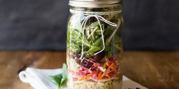 Rainbow Salad in a Jar with Quinoa