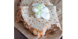 Creamy Buffalo Chicken & Bean Quesadillas