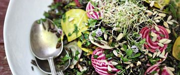 Sprouted Wild Rice & Beet Salad