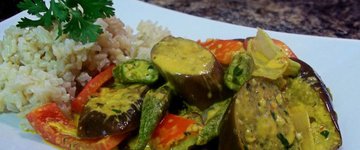 Steamed Vegetable Medley with Miso-Tahini Sauce