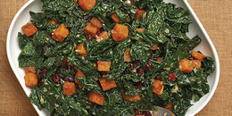 Butternut Squash with Kale and Dried Cranberries