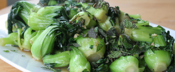 Pan-fried bok choy