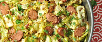 Fried Cabbage with Kielbasa