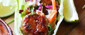 Thai Meatball Lettuce Wraps